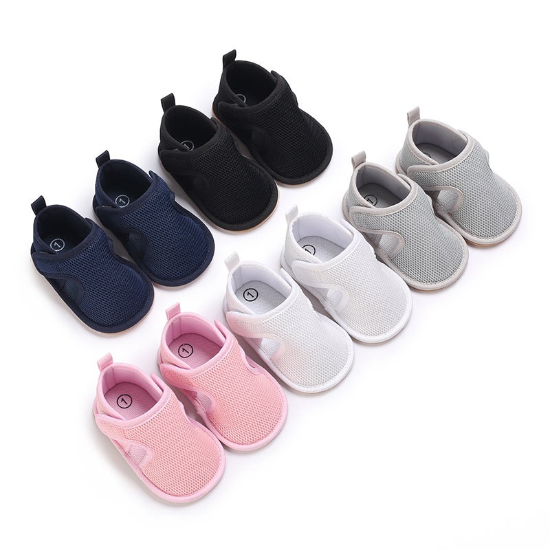 Summer 0-1 Year Old Male And Female Baby Mesh Fabric Anti-Slip Rubber Bottom Breathable Hollow Baby Toddler Shoes - Image 2