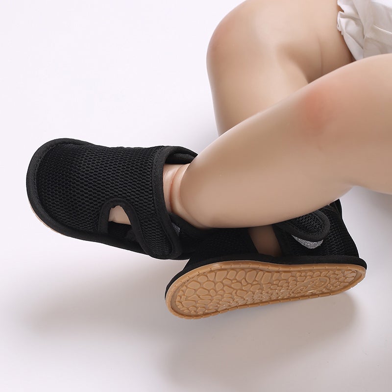 Summer 0-1 Year Old Male And Female Baby Mesh Fabric Anti-Slip Rubber Bottom Breathable Hollow Baby Toddler Shoes - Image 5