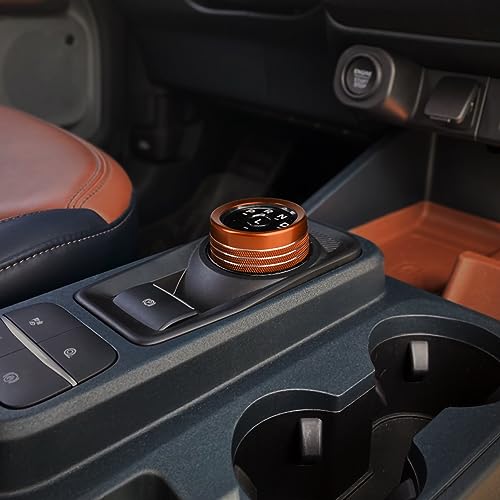 ANFOKAS 6pcs Compatible with Ford Maverick 2024 2023 2022 Accessories Car Interior Center Consoles Cover Gear Shift Knob AC Volume Headlight Knob Rings -Orange - Image 5