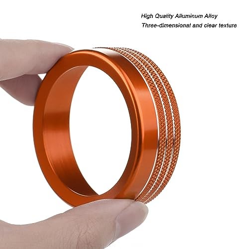 ANFOKAS 6pcs Compatible with Ford Maverick 2024 2023 2022 Accessories Car Interior Center Consoles Cover Gear Shift Knob AC Volume Headlight Knob Rings -Orange - Image 3