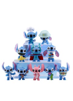 Lilo and Stitch Cake Toppers,Stitch Inspired Cupcake Topper for Children's Birthday Party Cake Decoration（Set of 10）