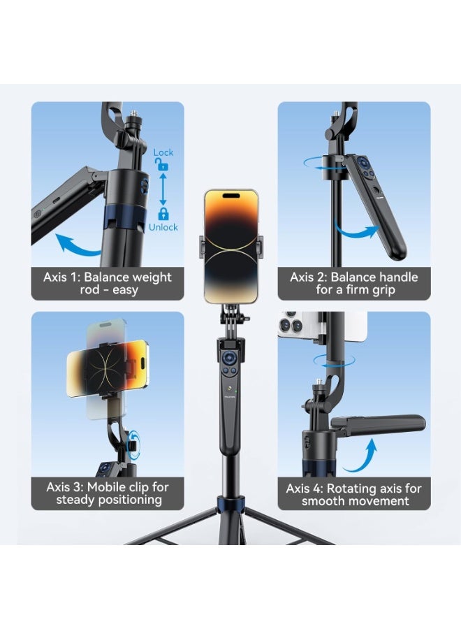 تيليسن TELESIN P3-MS-03 Intelligent Auto Tracking Tripod (بطول 1.8 م) - Image 3
