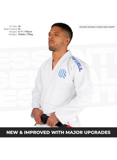 سنابول أساسي BJJ Gi للرجال | البرازيلي جيو جيتسو جي BJJ | نسيج قطني خفيف الوزن ومنكمش مسبقًا | معتمد من IBJJF أبيض  - Image 2