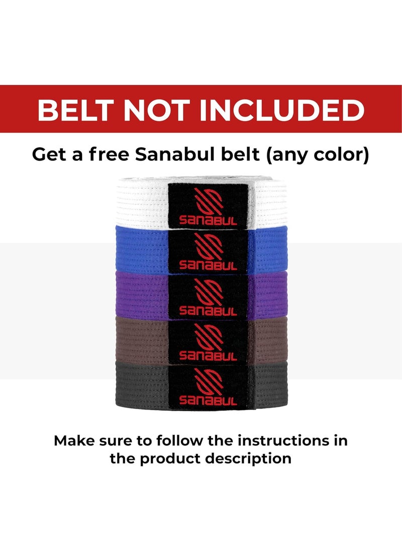 Sanabul  Essential BJJ Gi for Men | Brazilian Jiu Jitsu Gi BJJ | Lightweight, Preshrunk Cotton Fabric | IBJJF Approved White  - Image 5