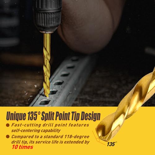 SMJXTOP 7PCS M35 Cobalt Left Hand Drill Bits Set for Removing Broken Stubs, Bolts and Screws, Reverse Twist Drill Bits, 5/64",7/64",5/32",1/4",19/64" - Image 5