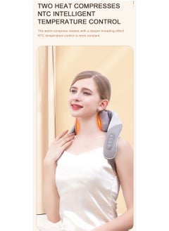 EzzySo Mini Kneading Neck Massager Shoulder And Neck Hot Compress Massager Trapezius Massage Free Hands  - Image 2