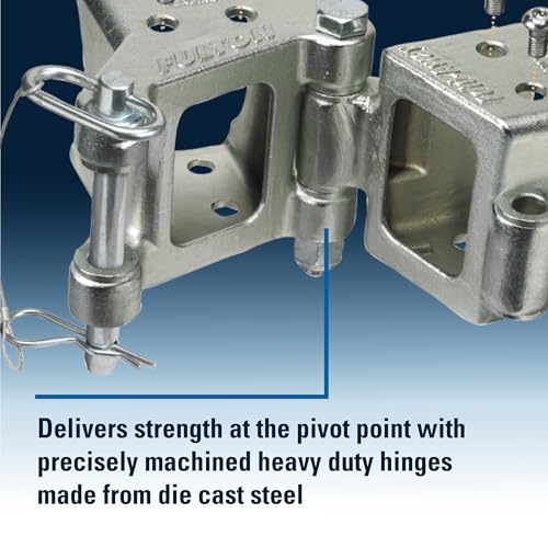 Fulton HDPB330101 Fold-Away Hinge Kit, Bolt On, 5,000 lbs. Capacity, 3 Inch x 3 Inch, Silver, Includes all mounting hardware - Image 2