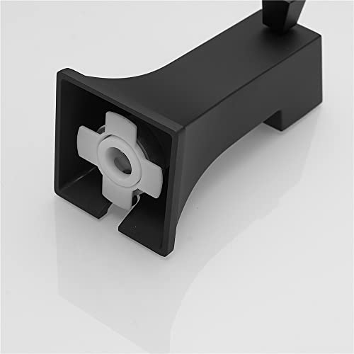 Weirun Bathtub Faucet Tub Spout Shower System Faucet Set Replacement Part Bathroom Extra Long Bath Tub Water Outlet Spout Square Slip-On Diverter for 1/2 inch Copper Tube Matte Black - Image 5
