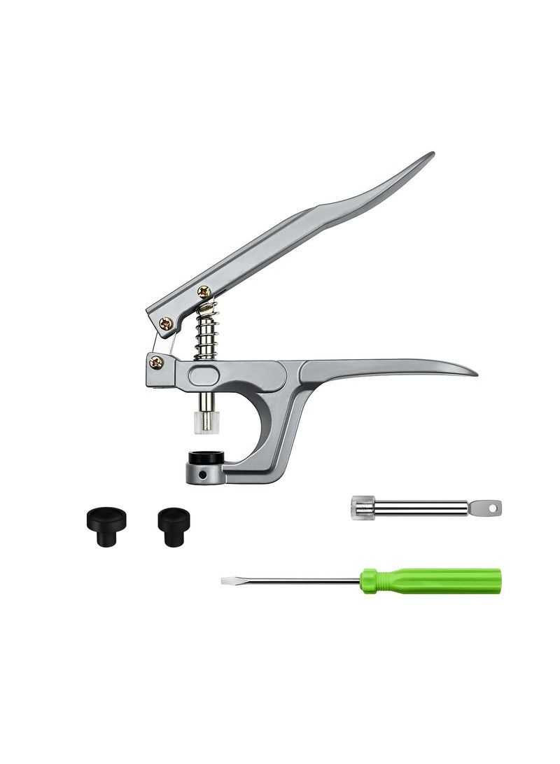 SOLARAE Handheld Snap Pliers Tool for Crafts and Clothing, No-Sew Snap Fastener Press Attacher for T3, T5, T8 Snaps, Metal Press Pliers for Easy Fastening and Crafting. - Image 1