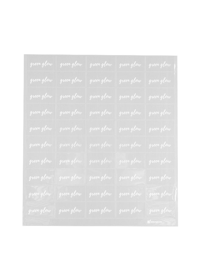 Restaurantware 1.9 × 1 بوصة ملصقات زجاجات عصير مضيئة خضراء، 100 ملصق ذاتي اللصق للزجاجات - مقاومة للتكثف، لأكياس المشروبات، شفافة مع خط أبيض ملصقات بلاستيكية مقاومة للماء - Image 2