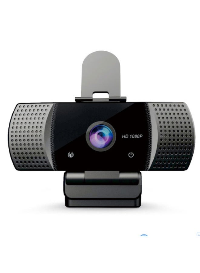 1080p Network HD Camera Video Conference With Microphone Live Camera Online Class Home Drive-Free-Color:Black - Image 3