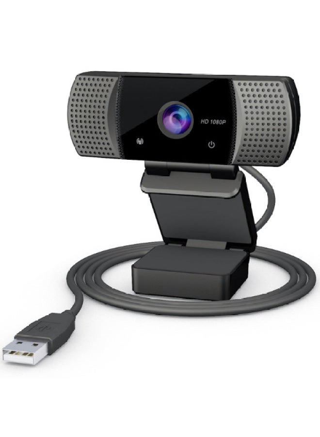 1080p Network HD Camera Video Conference With Microphone Live Camera Online Class Home Drive-Free-Color:Black - Image 2