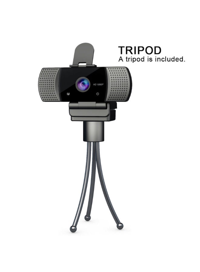 1080p Network HD Camera Video Conference With Microphone Live Camera Online Class Home Drive-Free-Color:Black - Image 5