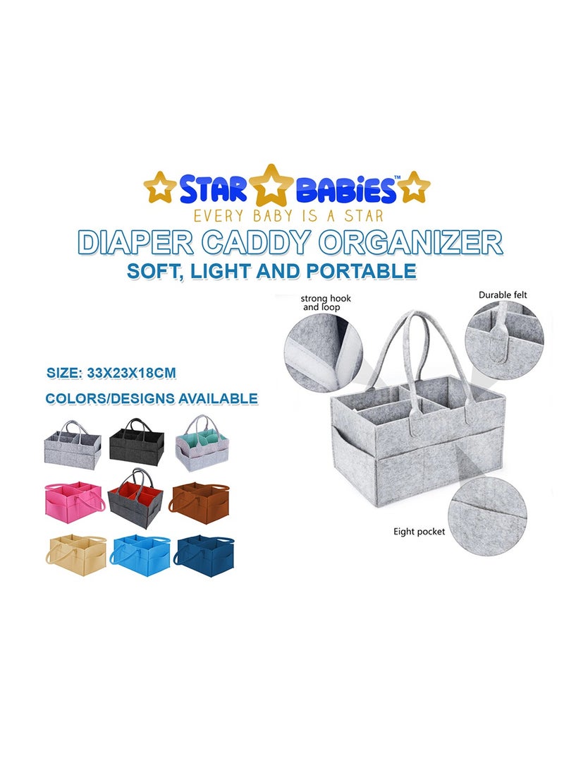 STAR BABiES Star Babies Combo Pack of 2 (Diaper portable bag with pacifier bag large capacity with Portable Diaper caddy Organizer) - Pink  - Image 4