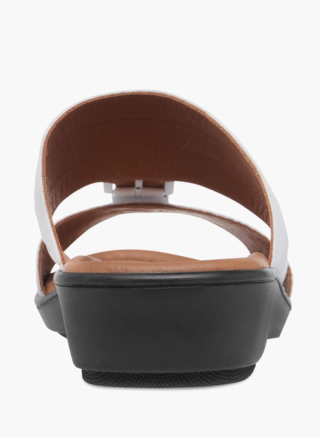 LBL by Shoexpress Men's Textured Slip-On Arabic Sandals with Buckle Detail  - Image 3