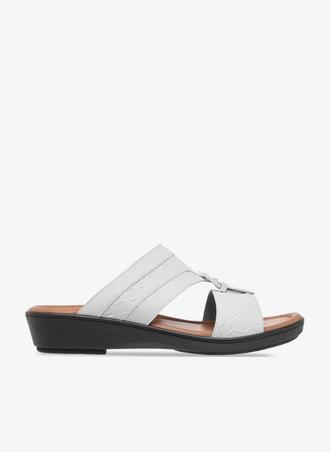 LBL by Shoexpress Men's Textured Slip-On Arabic Sandals with Buckle Detail Ramadan Collection