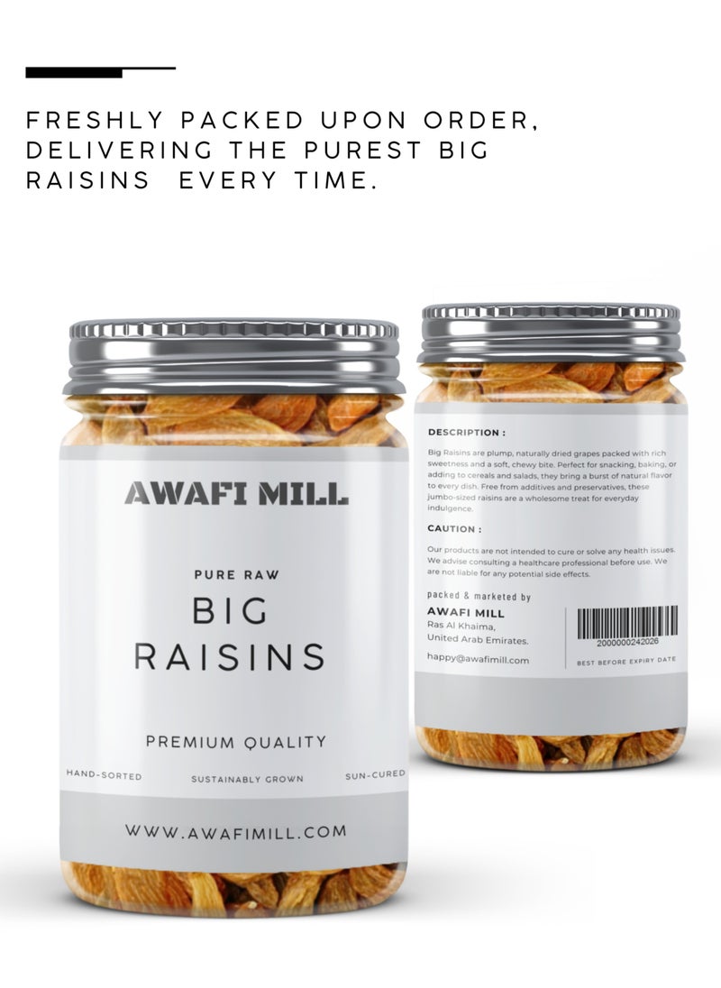 Awafi Mill AWAFI MILL Dried Big Raisins | Premium Kishmish | Naturally Sweet & Juicy Dry Fruit  - Image 4