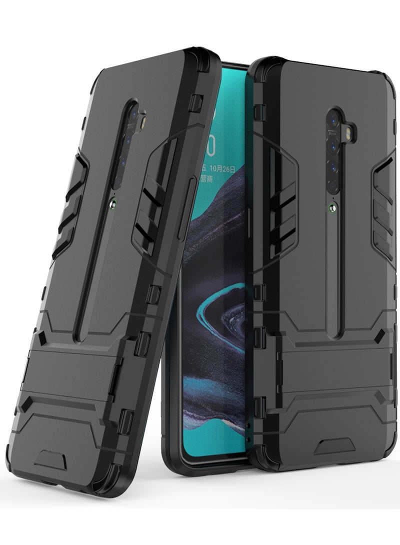 جراب حمايه مقاوم للصدمات مع مسند في الظهر متوافق مع Oppo Reno 2 ( اسود ) - Image 2