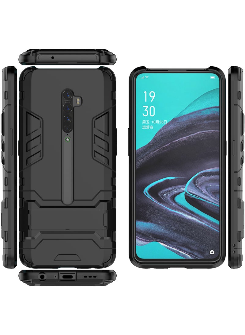جراب حمايه مقاوم للصدمات مع مسند في الظهر متوافق مع Oppo Reno 2 ( اسود ) - Image 4