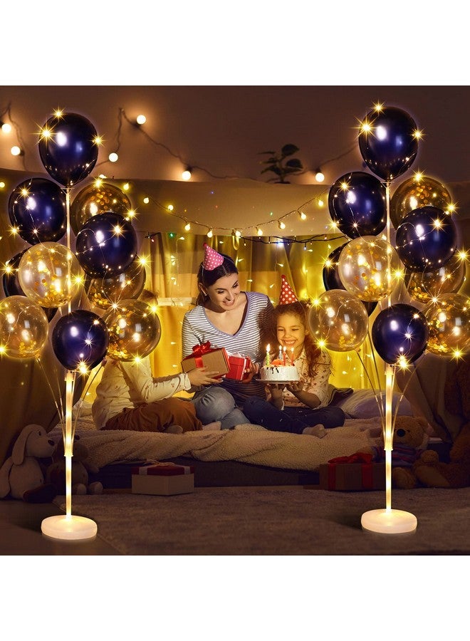 Sosation 2 Set Floor Balloon Column Stand Kit With 40 Pcs Balloons Balloon Holder Centerpieces Balloon Tower With Led Light Suitable For Holiday Party Baby Shower Birthday Wedding (Navy Blue) - Image 5