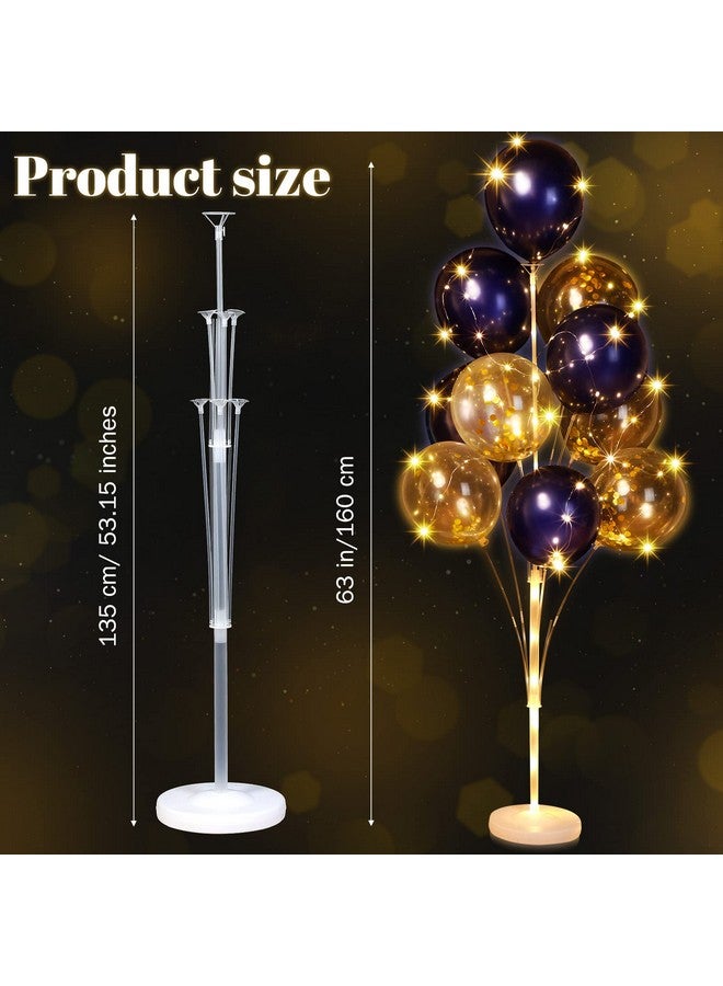 Sosation 2 Set Floor Balloon Column Stand Kit With 40 Pcs Balloons Balloon Holder Centerpieces Balloon Tower With Led Light Suitable For Holiday Party Baby Shower Birthday Wedding (Navy Blue) - Image 4