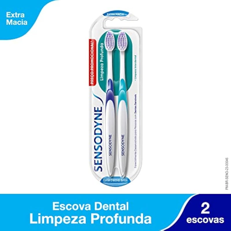 Sensodyne Deep Cleaning Extra Soft Toothbrush for Sensitive Teeth - Kit of 2 - Image 2