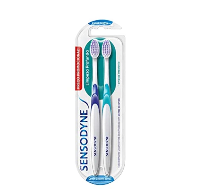 Sensodyne Deep Cleaning Extra Soft Toothbrush for Sensitive Teeth - Kit of 2 - Image 1