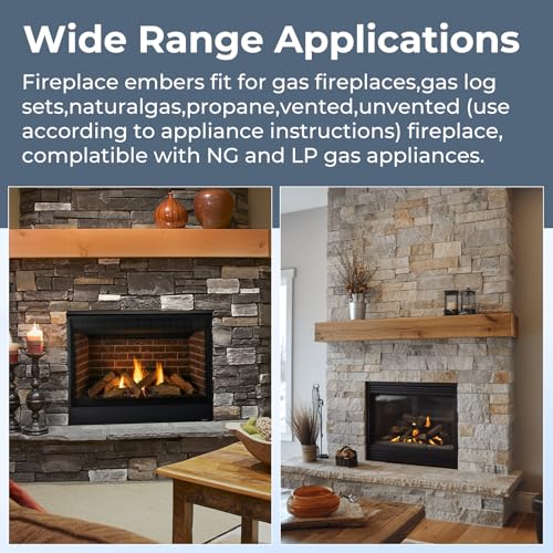 TOSRWGLL Glowing Embers Rock Wool & Mica Flakes,Gas Fireplace Embers for Gas Log Sets,Natural Gas,Propane,Vented,Unvented Indoor Fireplace,8 Oz Bag Wool Embers for Stunning Fireplace Ambiance - Image 4