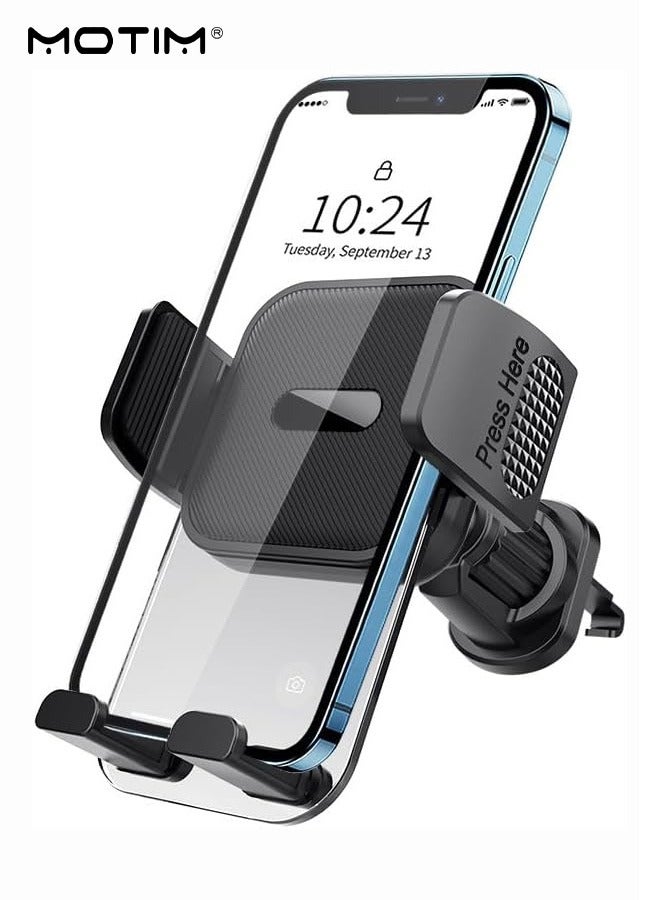Motim Car Phone Holder for Car Air Vent, Adjustable Mobile Phone Mount with Stable Hook, Car Cellphone Car Holder Stand Compatible with iPhone 16/15/14/13 Series Galaxy S25/S24/S23/Z Flip 5/4 , Xiaomi etc  - Image 1