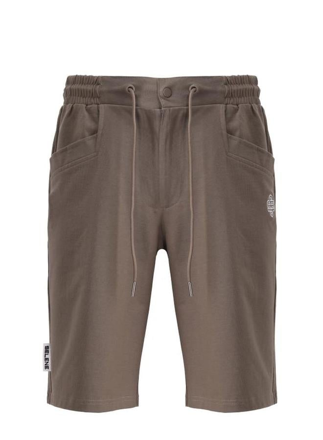 Selene Men Logo Detail Casual Shorts with Drawstring - Image 1