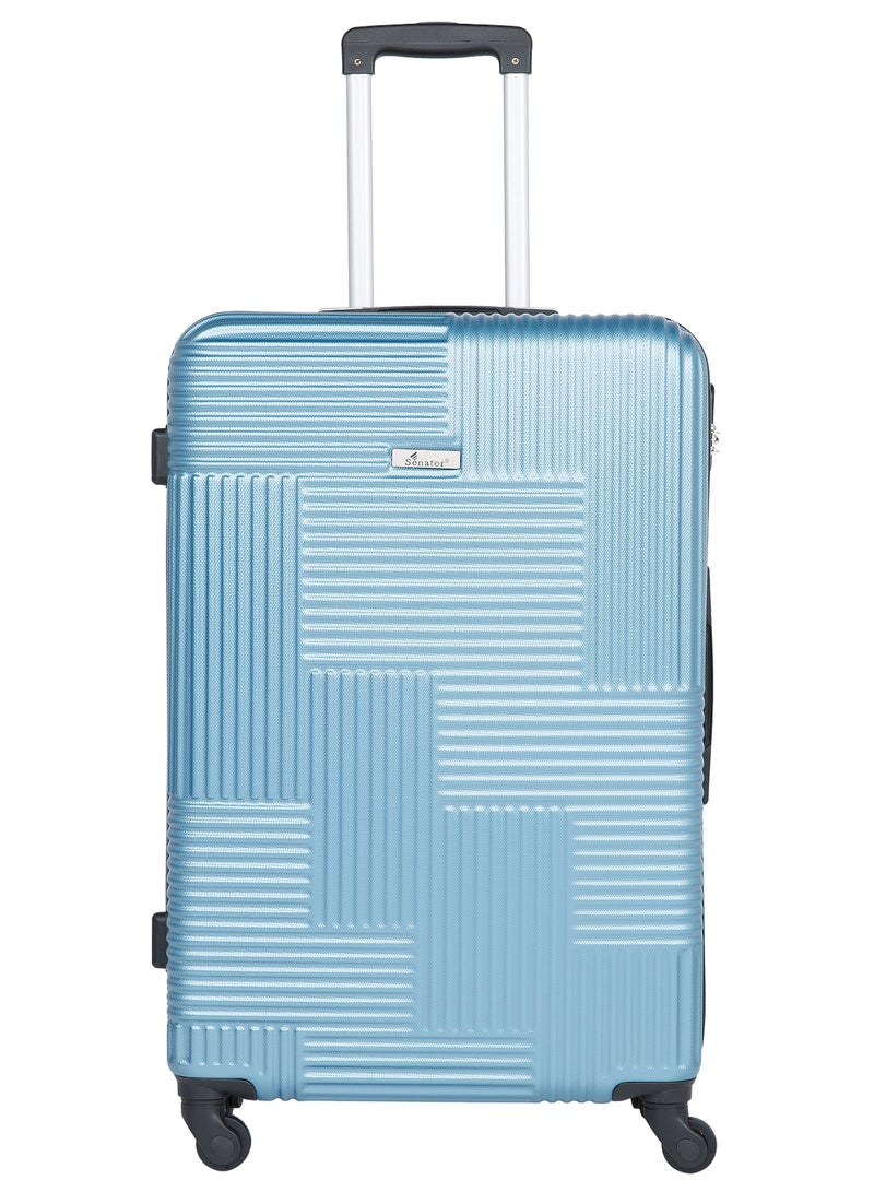 SENATOR Hard Shell Travel Bags Trolley Luggage Set of 3 Piece Suitcase For Unisex ABS Lightweight with 4 Spinner Wheels KH110 Light Blue - Image 3