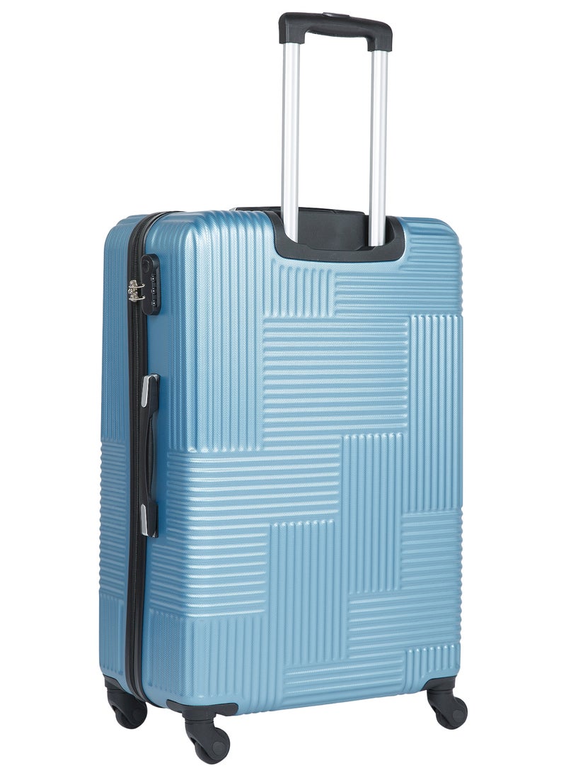 SENATOR Hard Shell Travel Bags Trolley Luggage Set of 3 Piece Suitcase For Unisex ABS Lightweight with 4 Spinner Wheels KH110 Light Blue - Image 4