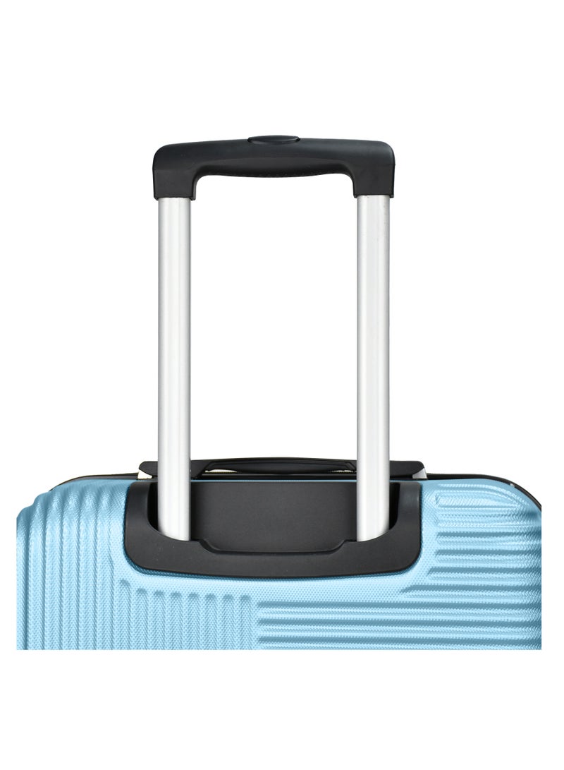 SENATOR Hard Shell Travel Bags Trolley Luggage Set of 3 Piece Suitcase For Unisex ABS Lightweight with 4 Spinner Wheels KH110 Light Blue - Image 5