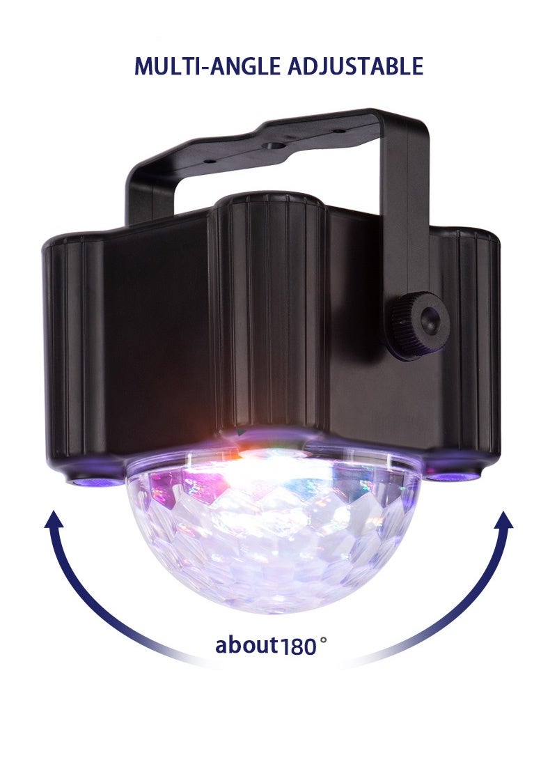 سوفي مصباح ديسكو LED بسبعة ألوان مع جهاز تحكم عن بعد، يعمل بمنفذ USB، مزود بإضاءة مسرحية تعمل بالصوت مع كرة سحرية وإضاءة فوق بنفسجية، مصباح ستروب متعدد الزوايا مناسب لحفلات أعياد الميلاد والنوادي المنزلية - Image 5