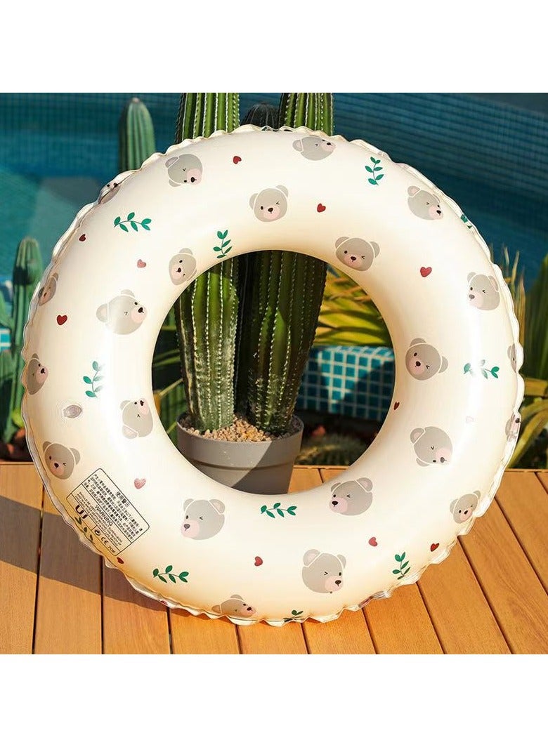 Goolsky 90cm Cute Bear Inflatable Swim Ring – Thickened PVC Pool Float with Adorable Cartoon Design for Kids & Adults - Image 3