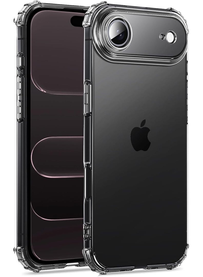 Case Up حافظة شفافة لهاتف آيفون 17 إير مع امتصاص للصدمات من TPU مع زوايا معززة، حافظة واقية مرنة وشفافة تمامًا - Image 1