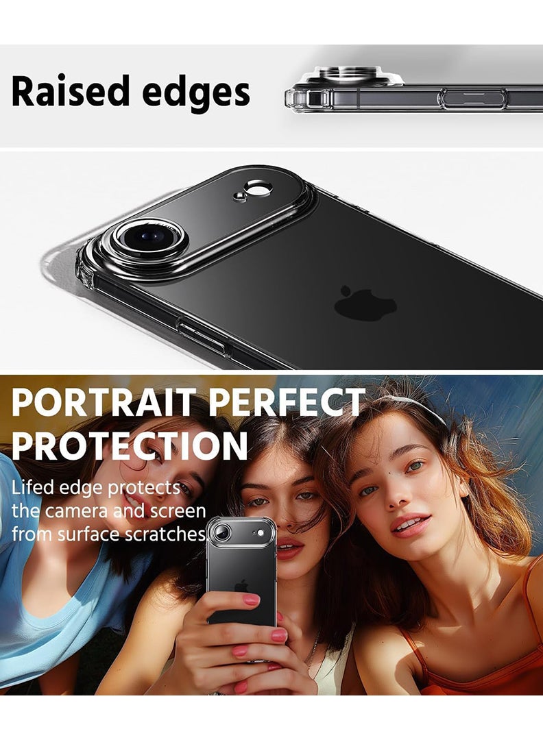 Case Up حافظة شفافة لهاتف آيفون 17 إير مع امتصاص للصدمات من TPU مع زوايا معززة، حافظة واقية مرنة وشفافة تمامًا - Image 3