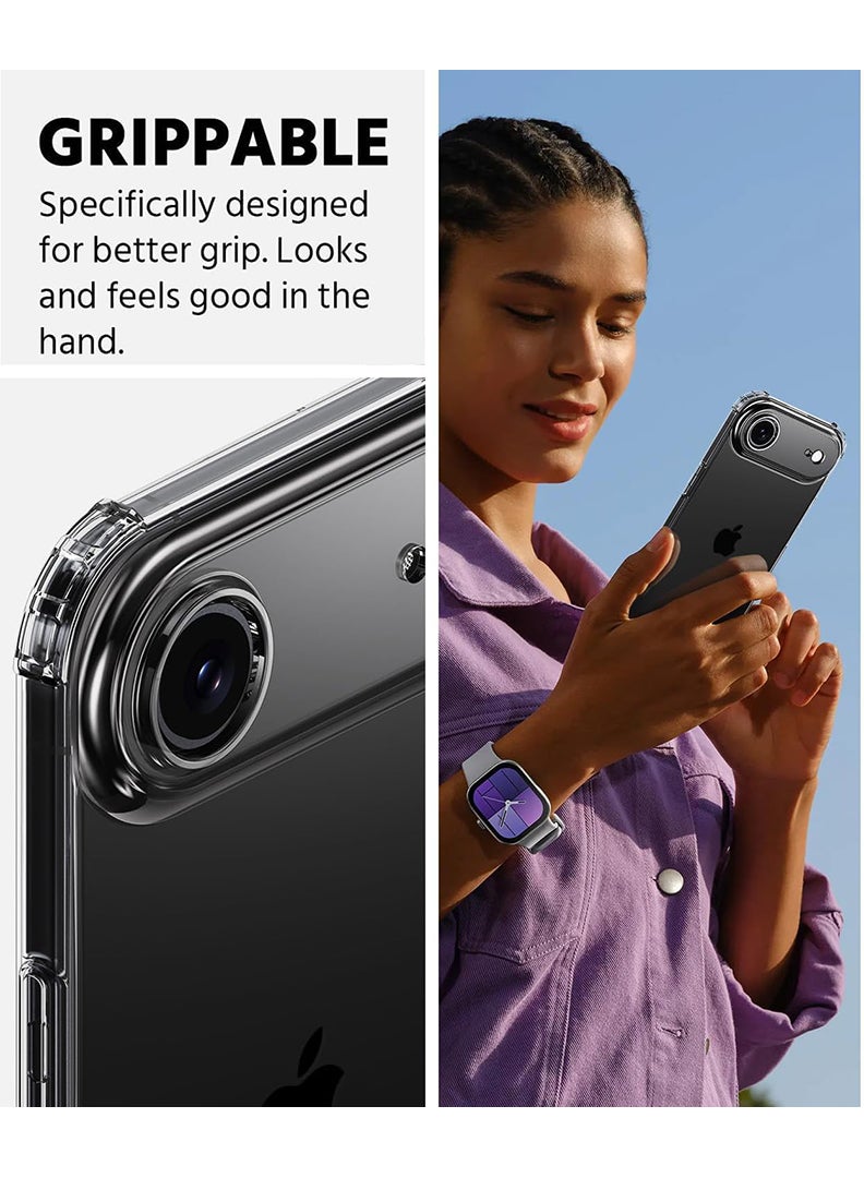 Case Up حافظة شفافة لهاتف آيفون 17 إير مع امتصاص للصدمات من TPU مع زوايا معززة، حافظة واقية مرنة وشفافة تمامًا - Image 4