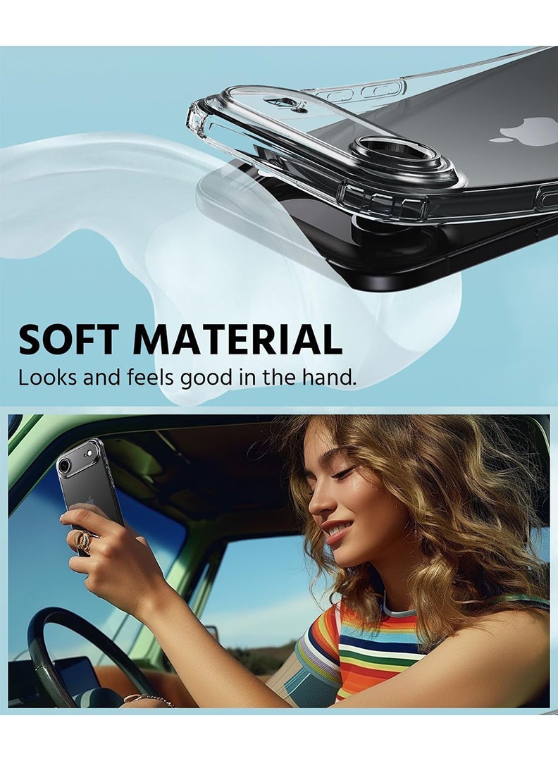 Case Up حافظة شفافة لهاتف آيفون 17 إير مع امتصاص للصدمات من TPU مع زوايا معززة، حافظة واقية مرنة وشفافة تمامًا - Image 5
