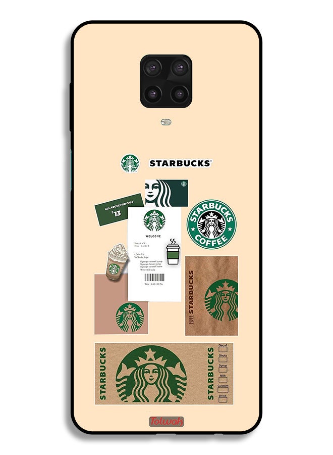 Tolwak Xiaomi Redmi Note 9S Protective Case Cover Coffee Sticker - Image 2