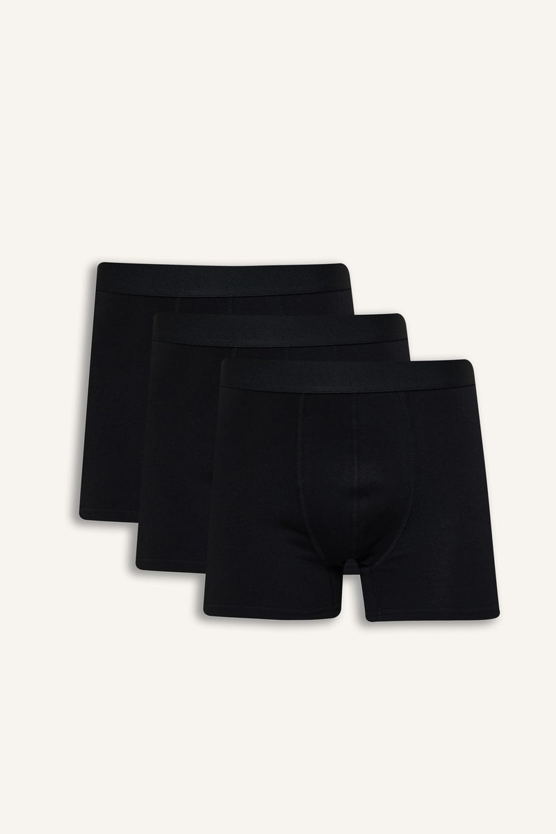 DeFacto Black Man Regular Fit 3 Piece Boxers Casual - Image 1