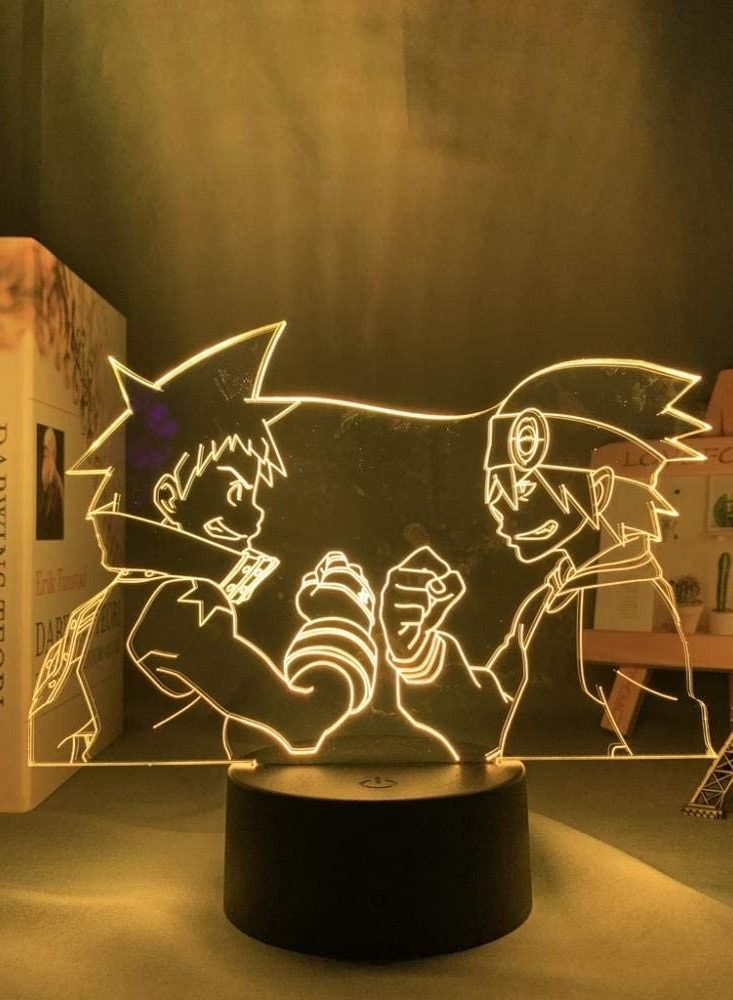althiqahkey Multicolour 3D Lamp Anime Soul Eater LED Night Light for Room Decor Mood Light Birthday Gift Manga Soul Eater Neon Light With Remote - Image 2