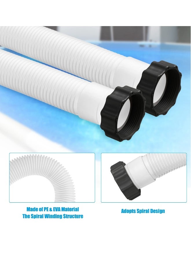 Generic 2 Pack 1.5" Diameter Pool Pump Replacement Hose 59" Long Accessory Pool Hoses Easy to Install for Above Ground Pools Saltwater pool System and Filter Pump White  - Image 4