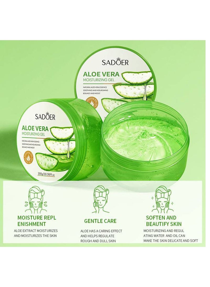 SADOER Aloe vera gel for soothing and skin care, 300 grams - Image 3