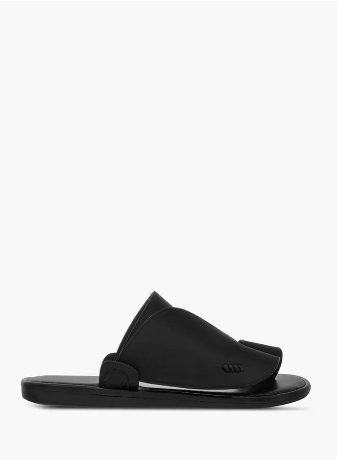 LBL by Shoexpress Men Textured Slip-On Arabic Sandals with Toe Loop Ramadan Collection