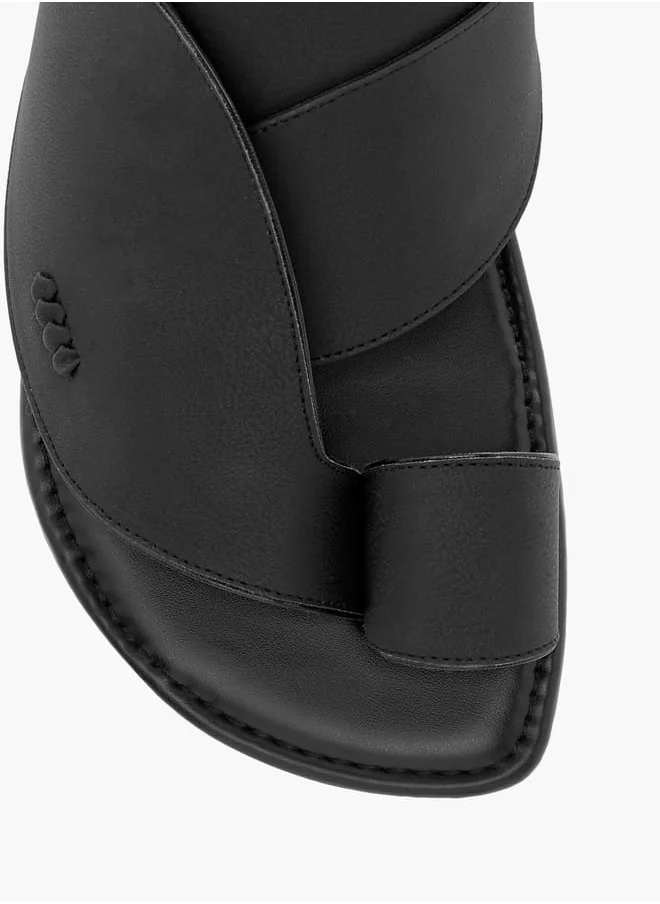 ال بي ال من شو اكسبرس Men Textured Slip-On Arabic Sandals with Toe Loop Ramadan Collection