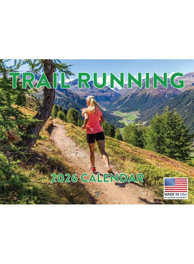 Poster Foundry Trail Running Calendar 2026 Runners Monthly Wall Calender 12 Month | American Made In The USA - Image 1
