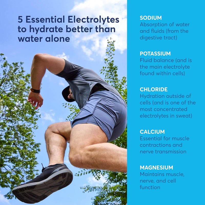 Nuun باكيتات مسحوق الإلكتروليت من نون سبورت مع المغنيسيوم والكالسيوم والبوتاسيوم والكلوريد والصوديوم - باكيتات الترطيب للحركة بنكهة البرتقال الخالية من الغلوتين والنباتية - 16 حصة فردية - Image 3