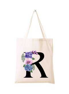 Women Canvas Shoulder Bag Paris Letters Print Shopping Bag Eco