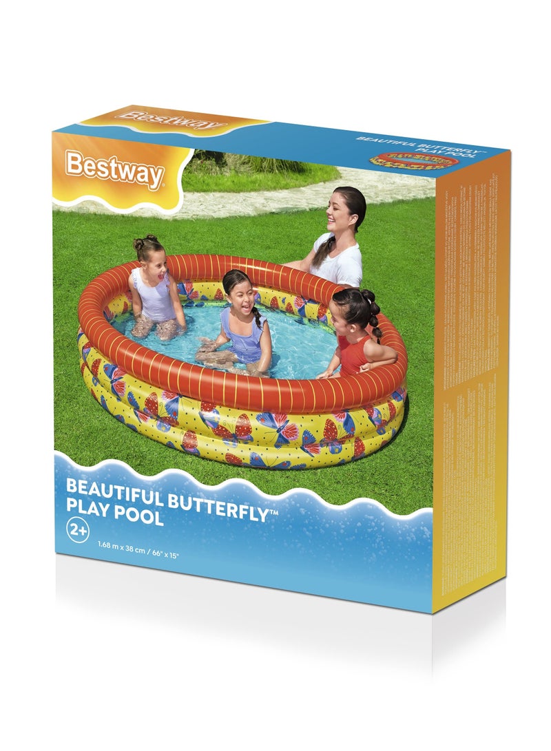 بست واي مسبح أطفال حوض سباحة برسومات فراشات من بيستواي (موديل 51202) - Image 1